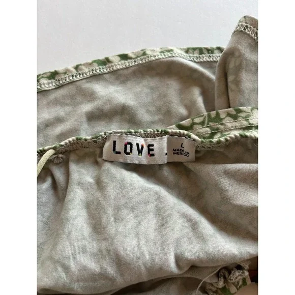 Babydoll Y2K Forest Fairy Festival Going Out Eyelet Floral Womens Top Green L - Picture 4 of 7